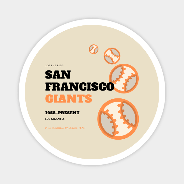 NY / SF Giants for baseball lovers 2022 season Magnet by ohsheep